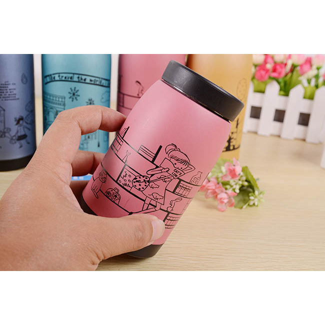 Botol Minum Termos Motif Lukisan Anak 220ml / Thermos