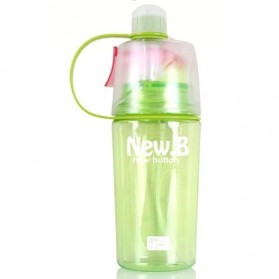 New B Botol Minum BPA Free dengan Sprayer 400ml - Green - 1