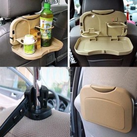 Car Multifunction Foldable Seat Back Meal Table / Meja Lipat Mobil - Brown - 5