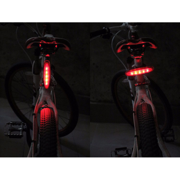 Bicycle Strip Taillight 5 LED Lampu  Sepeda  Black 