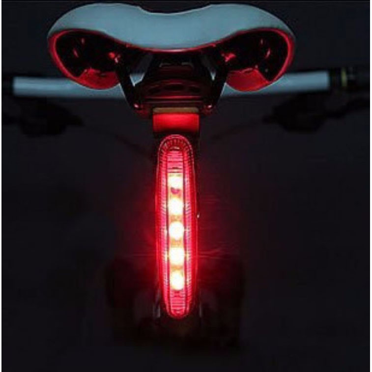 Bicycle Strip Taillight 5 LED  Lampu Sepeda  Black 