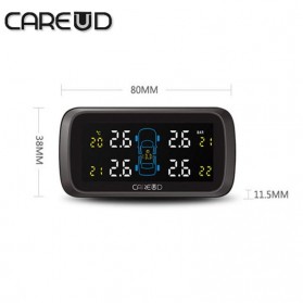 Careud Monitoring Tekanan Ban Mobil TPMS PSI BAR Diagnostic Tool with 4 External Sensor - Black - 2