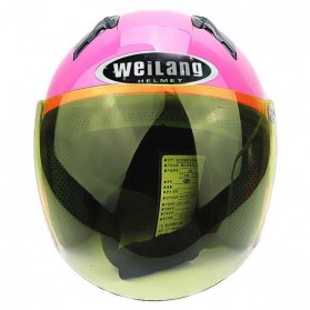 Weilang Helm  Sepeda  Motor Half  Face  Size M Black 