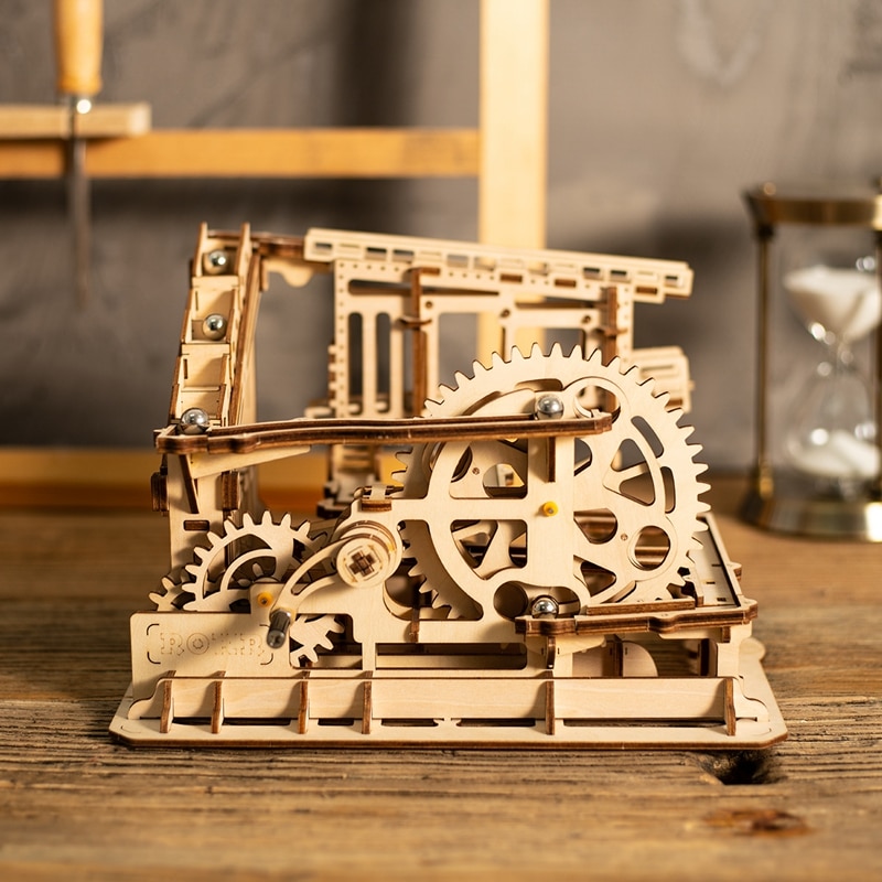 Robotime Mainan  Puzzle Rakit Mechanical Gears Kayu 3D 