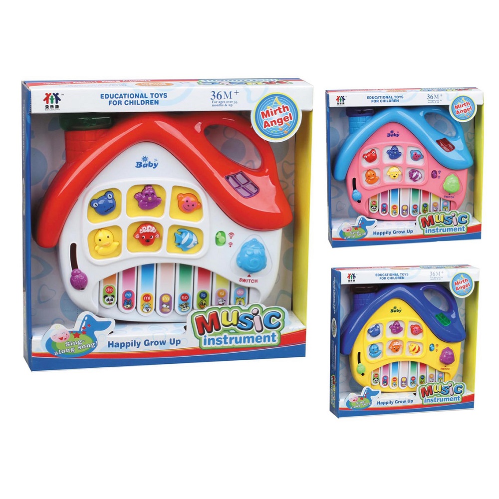 Puzzle Cartoon House Electronic Piano Kids Toys