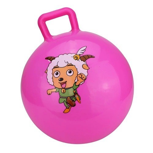 Inflatable Handle Ball Kids Toy Mainan  Bola  Anak Pink 