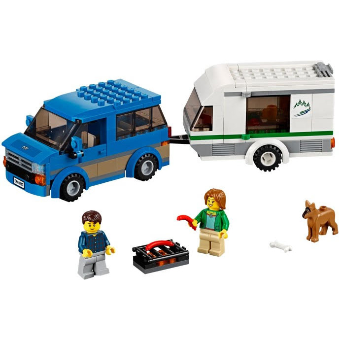 Lego City Great Vehicles Van & Caravan - 60117 - JakartaNotebook.com