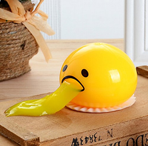 Gudetama Muntah Slime  Squishy Anti Stress Ball Orange 