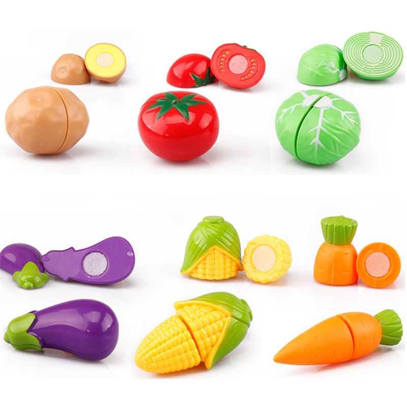  Mainan  Anak  Miniatur Buah dan Sayur 20 PCS Multi Color 
