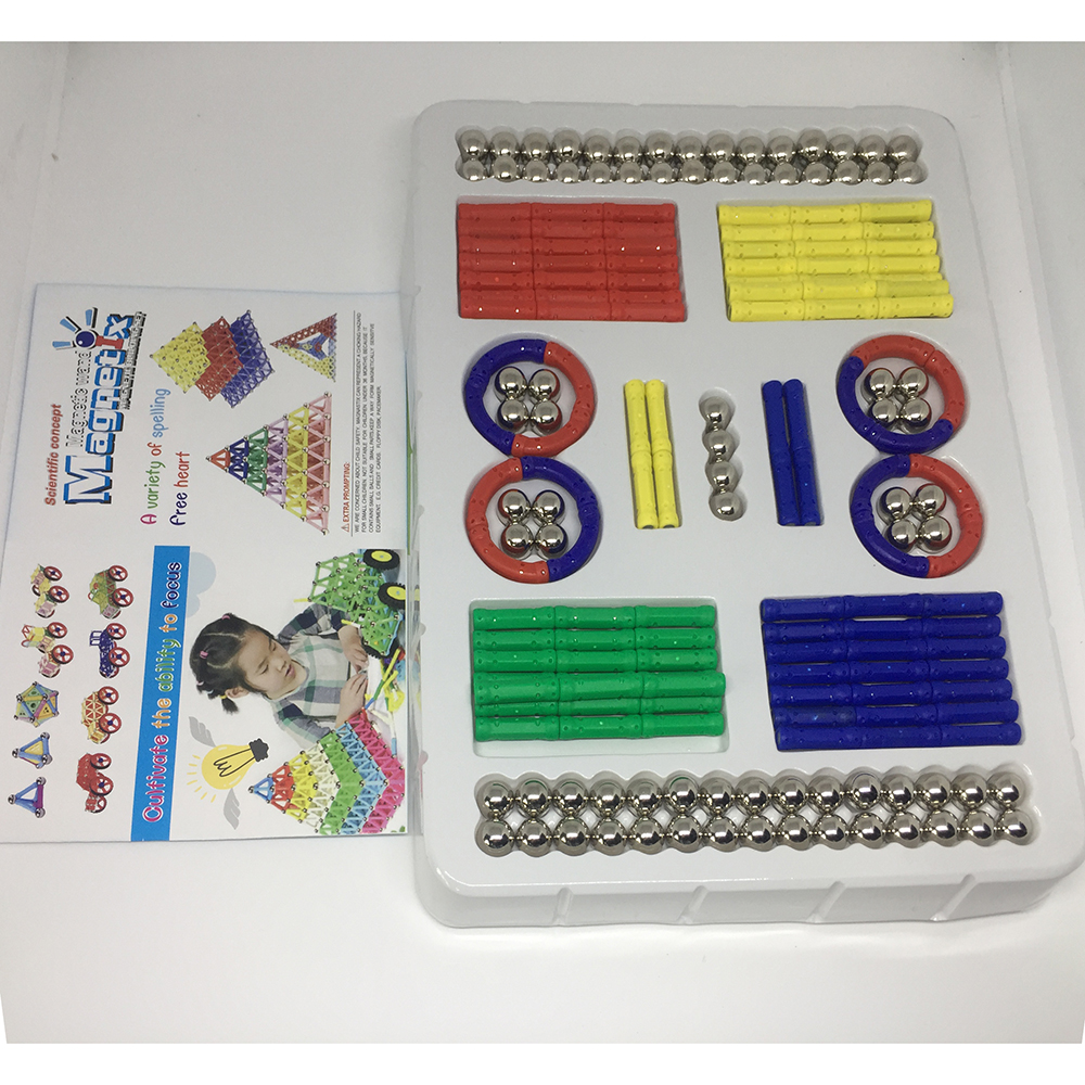  Mainan  Edukasi  Kreasi Bangunan Magnetik 188 PCS Mix 