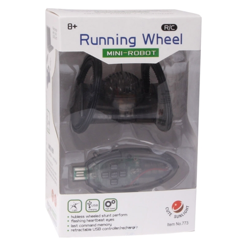 Running Wheel Mini Robot  Remote Control with Light White 