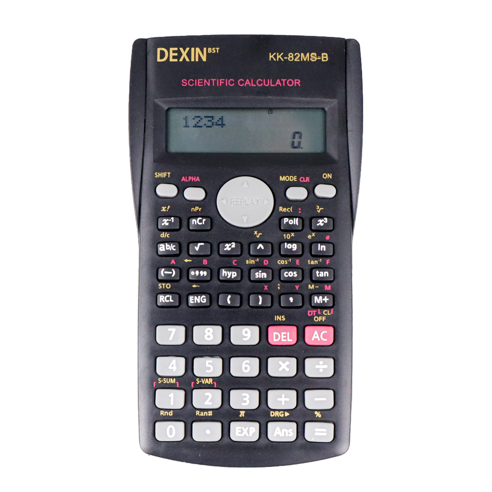 DEXIN Kalkulator Elektronik Scientific Calculator - KK-82MS-B - Black ...