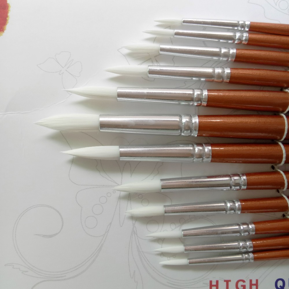 Kuas Lukis Gambar Sekolah 12 PCS Brown JakartaNotebook com