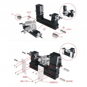  Mesin Bubut Mini Rotating Lathe Wood Metalworking DIY 