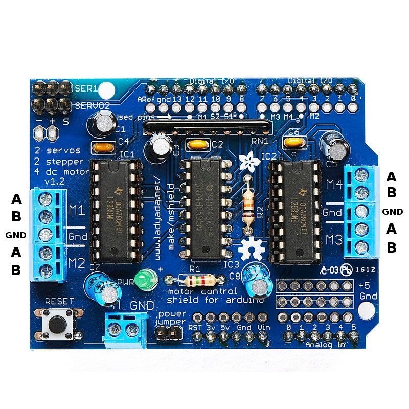Arduino L293D Driver Motor Shield - Blue - JakartaNotebook.com
