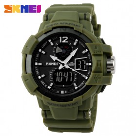 SKMEI Military Men Sport LED Watch Water Resistant 50m - AD1040 - Army Green - 1