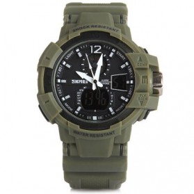 SKMEI Military Men Sport LED Watch Water Resistant 50m - AD1040 - Army Green - 3