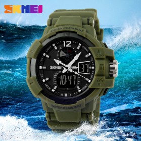 SKMEI Military Men Sport LED Watch Water Resistant 50m - AD1040 - Army Green - 7