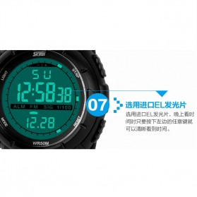 SKMEI S-Shock Sport Watch Water Resistant 50m - DG1025 - Black - 5