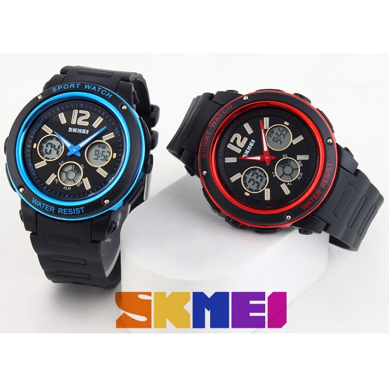 SKMEI Jam Tangan Analog Digital Pria - AD1051 - Black/Blue 