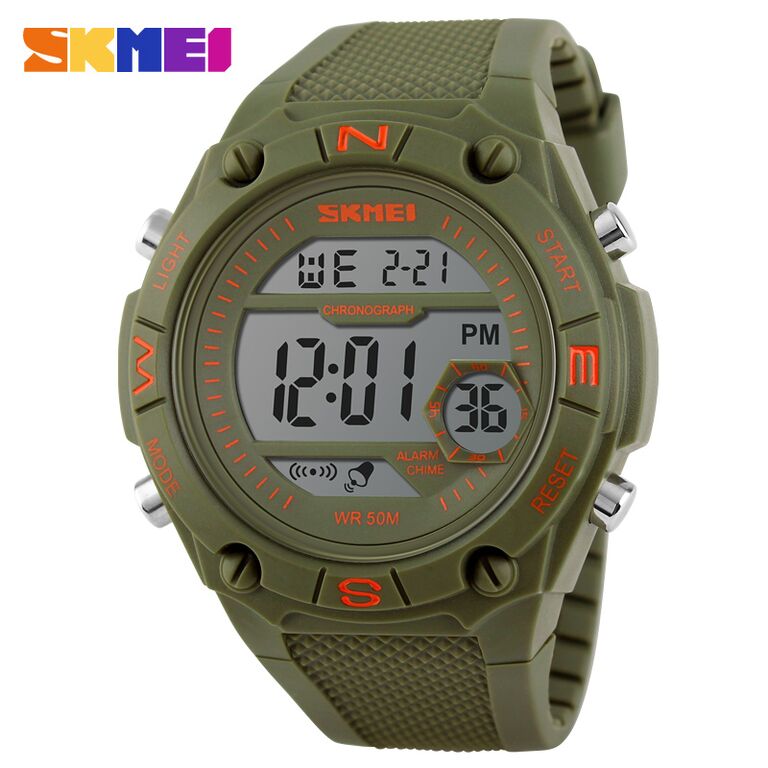 SKMEI Jam Tangan Digital Pria - DG1093 - Army Green 