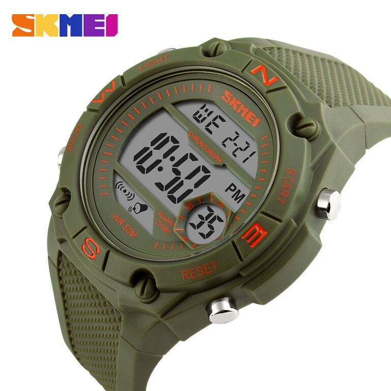 SKMEI Jam Tangan Digital Pria - DG1093 - Army Green 