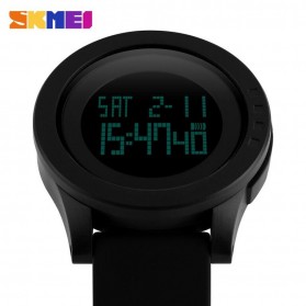 SKMEI Trendy Men LED Display Watch Water Resistant 50m - DG1142 - Black - 3