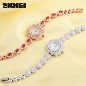 SKMEI Girl Fashion Stylis Diamond Bracelet Quartz Watch - 1199L - Rose Gold - 3