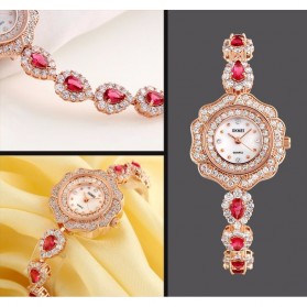 SKMEI Girl Fashion Stylis Diamond Bracelet Quartz Watch - 1199L - Rose Gold - 6