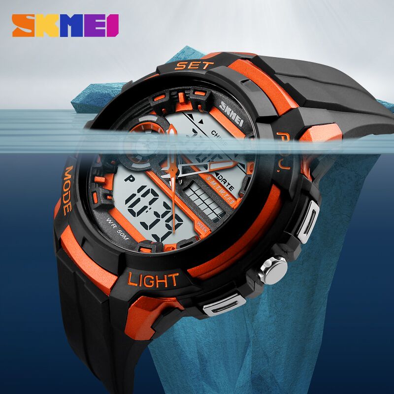 SKMEI Jam Tangan Analog Digital Pria - AD1202 - Black 