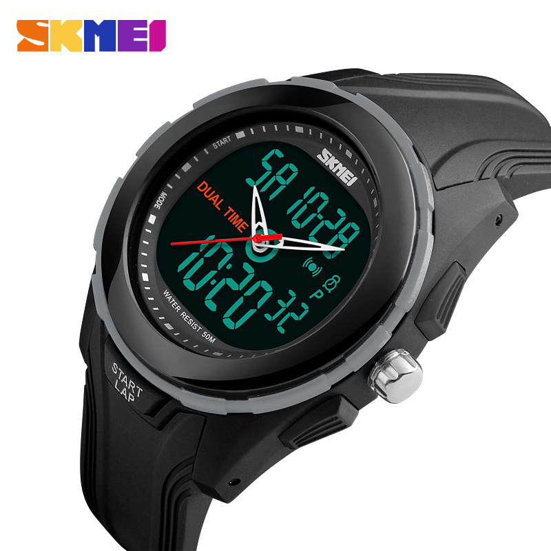 SKMEI Jam Tangan Digital Analog Pria - AD1157 - Black 