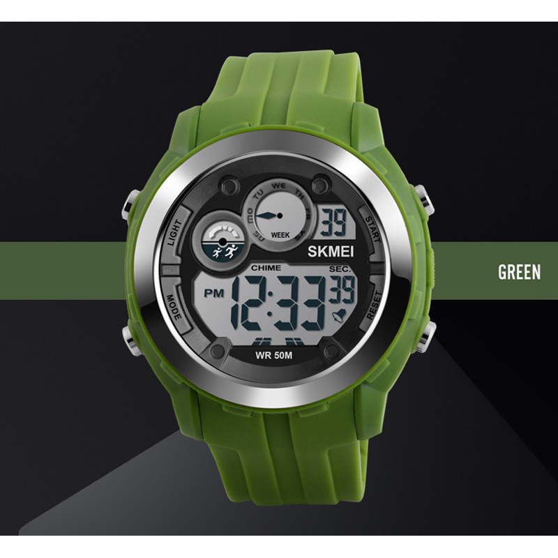 SKMEI Jam Tangan Digital Sporty Pria - DG1234 - Army Green 