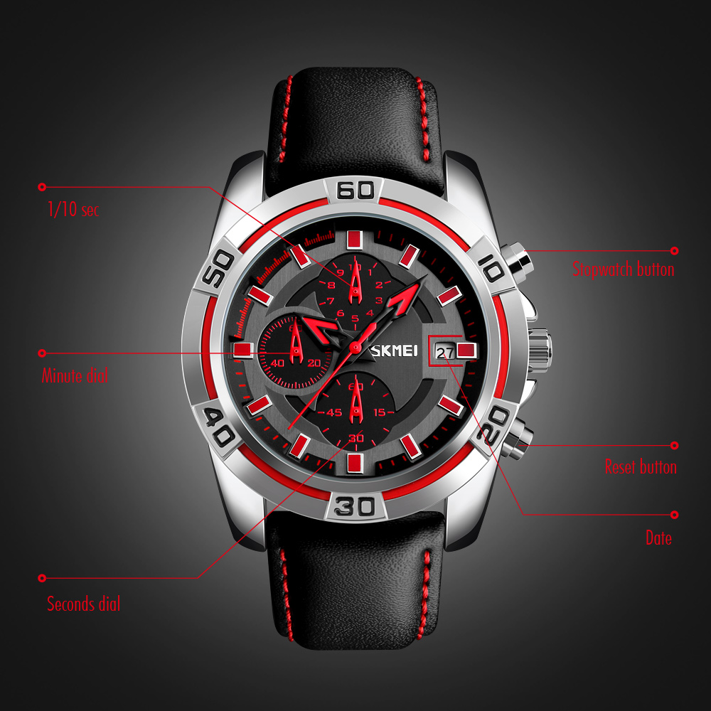 SKMEI Jam Tangan Analog Pria - 9156 - Red 