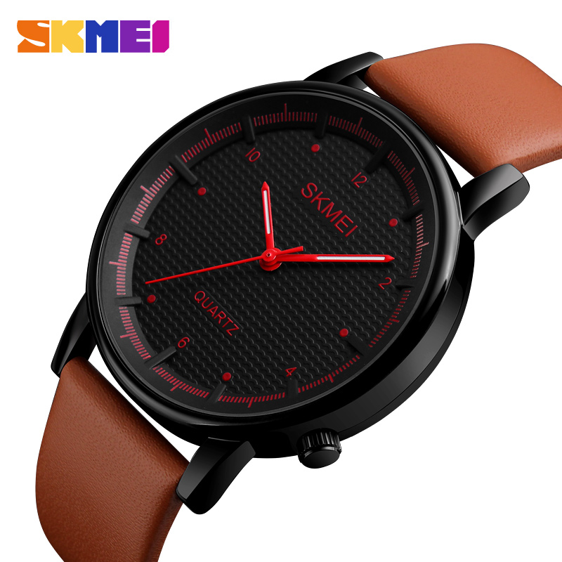 SKMEI Jam Tangan Analog Pria - 1210 - Brown/Red 