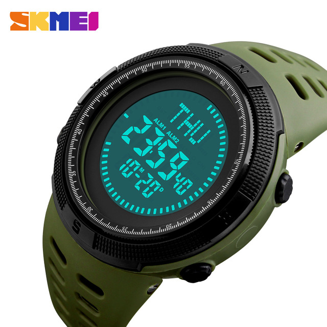 SKMEI Jam Tangan Kompas Digital Pria - 1254 - Green 