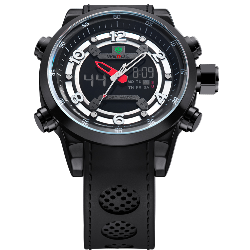 Weide Jam Tangan Analog Digital - WH3315 - Black White 