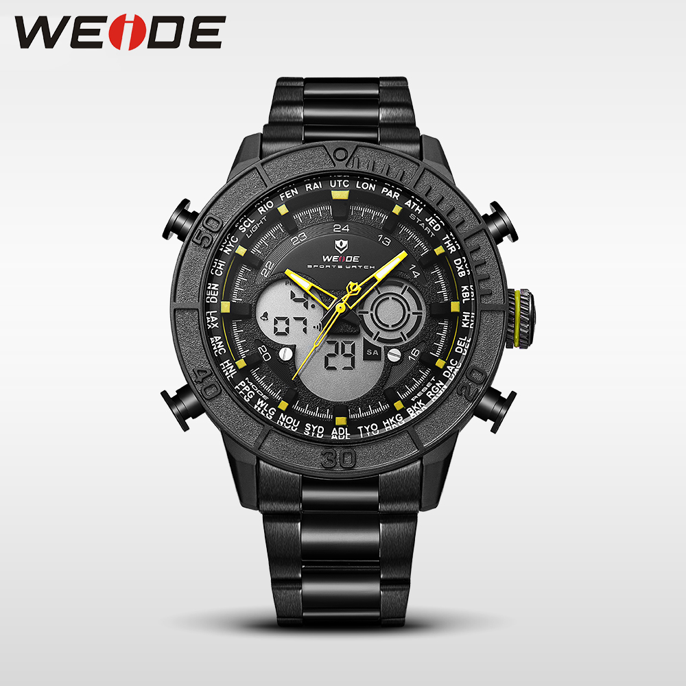 Weide Jam Tangan Digital Analog - WH6308 - Black/Yellow 