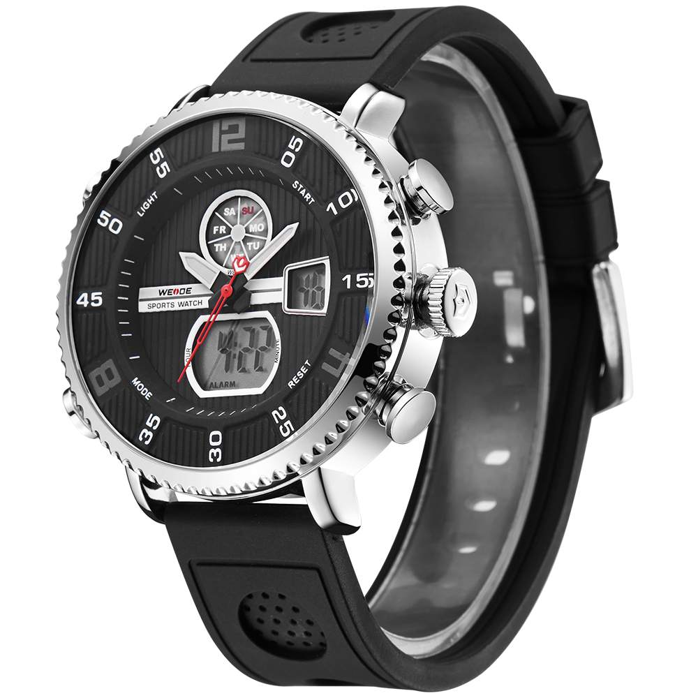 Weide Jam Tangan Analog Digital Pria - WH6106 - Black 