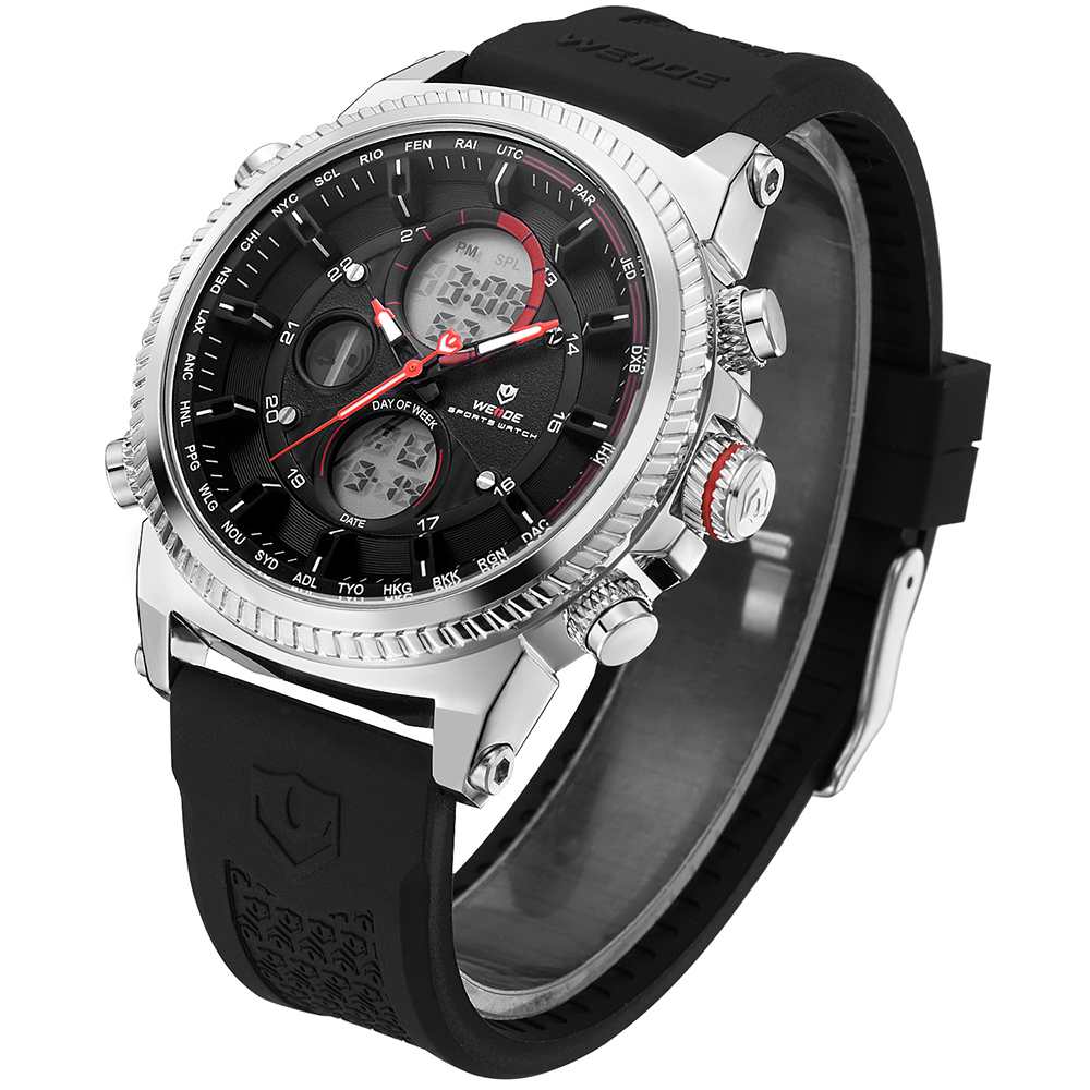 Weide Jam Tangan Analog Digital Pria - WH6403 - Black 