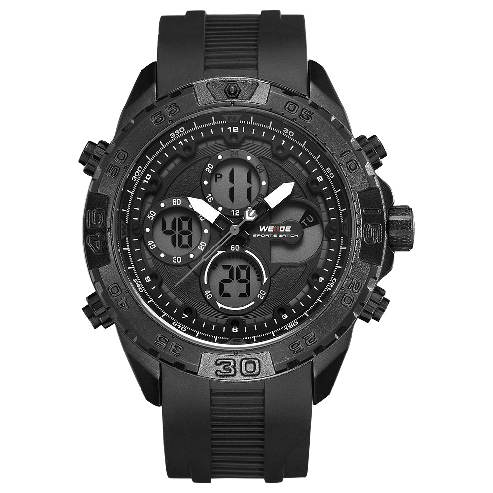 Weide Jam Tangan Analog Digital Pria Strap Silicone