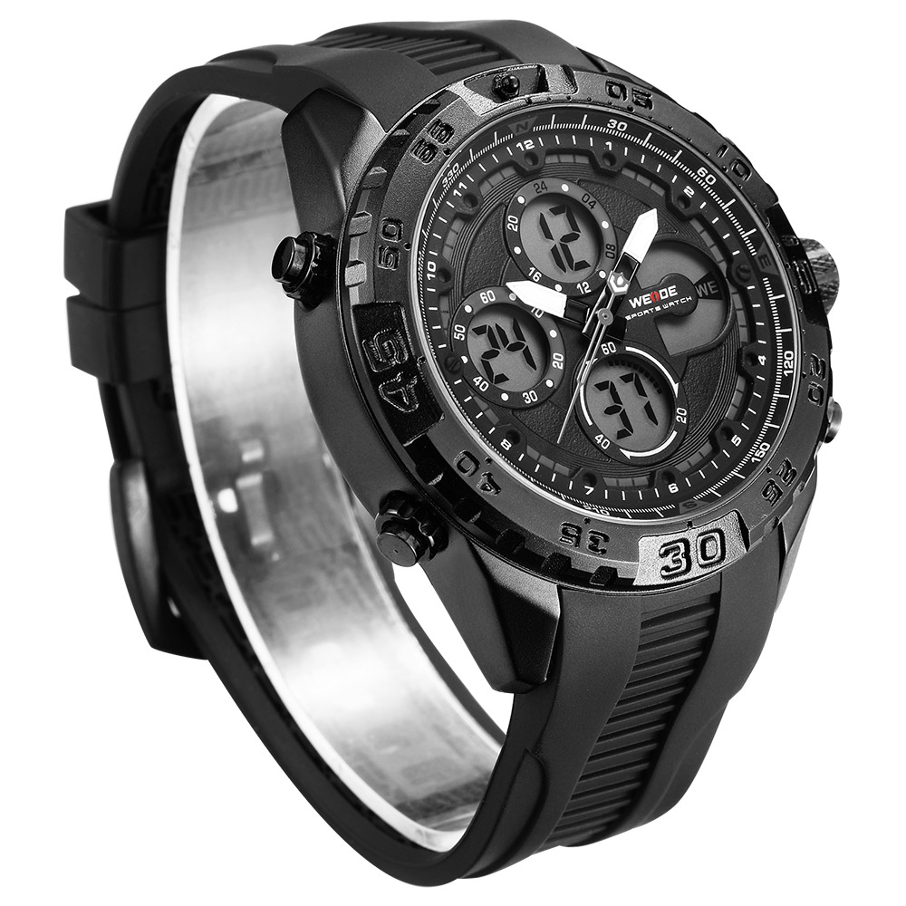 Weide Jam Tangan Analog Digital Pria Strap Silicone