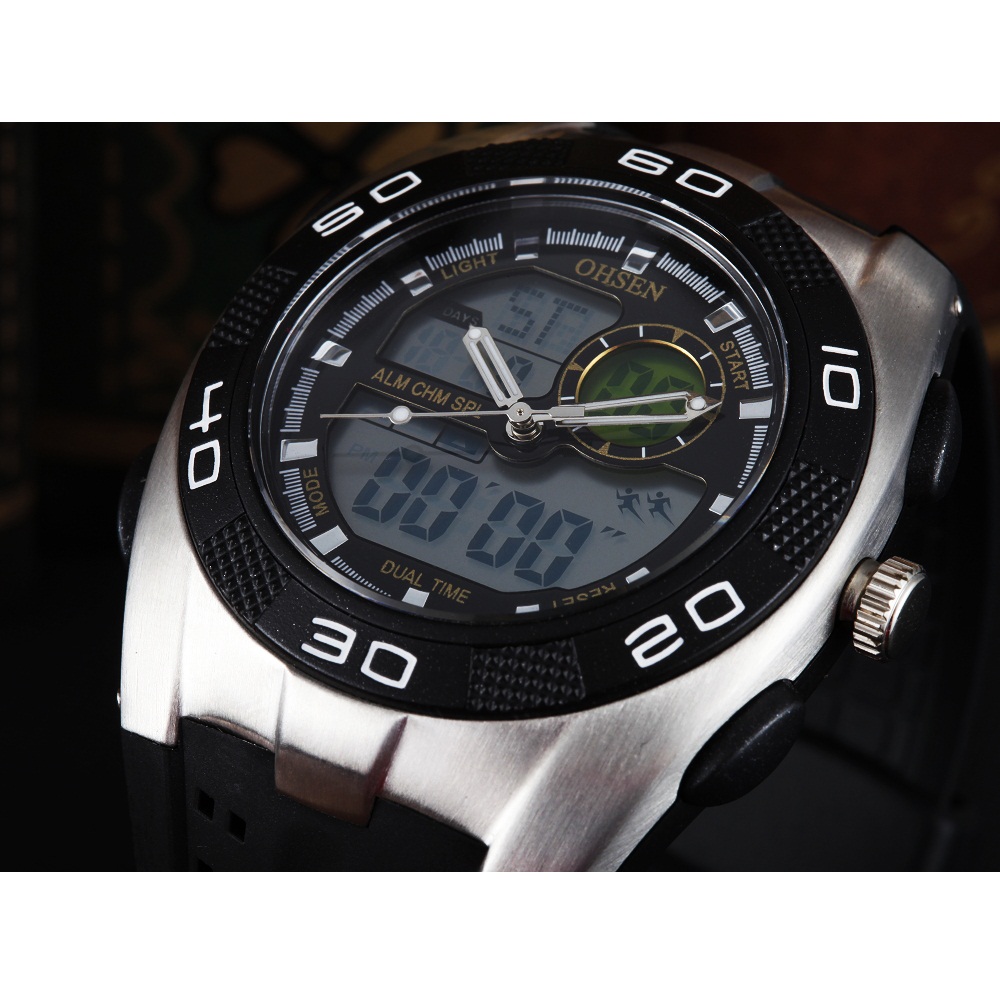 Ohsen Waterproof Quartz Digital Sport Watch - AD0828-1 