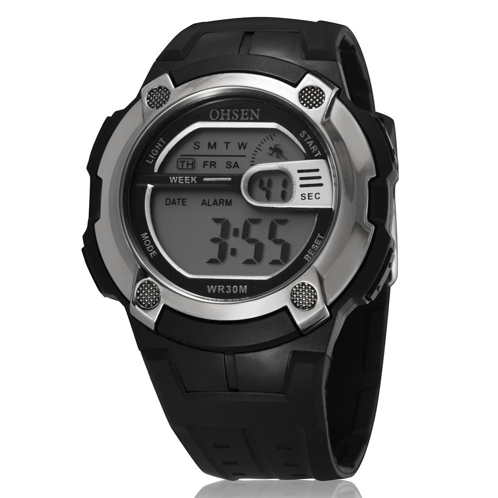 Ohsen Waterproof Digital Sport Watch - AD0923 - Black 