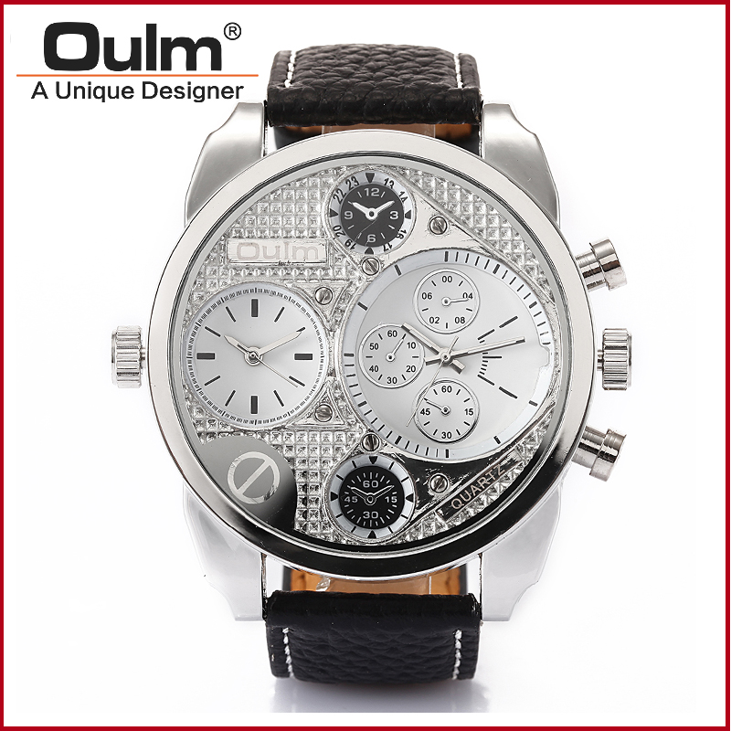  Oulm  Jam  Tangan  Analog 9316 Black Silver 