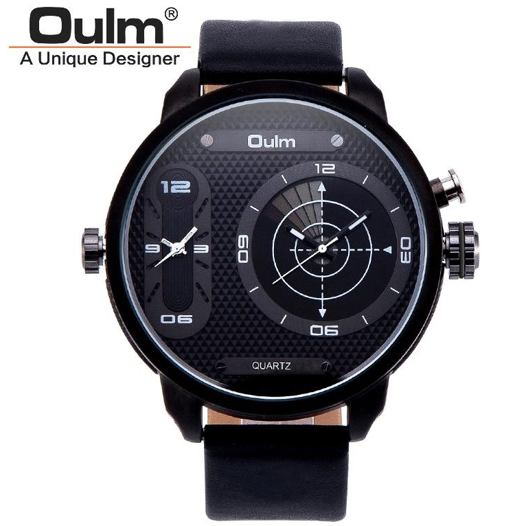 Oulm Analog Quartz Men Stainless Steel Band Fashion Watch 