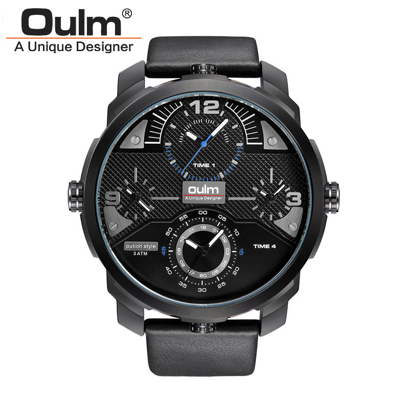 Oulm Jam Tangan Analog - HP3749 - Black Blue 