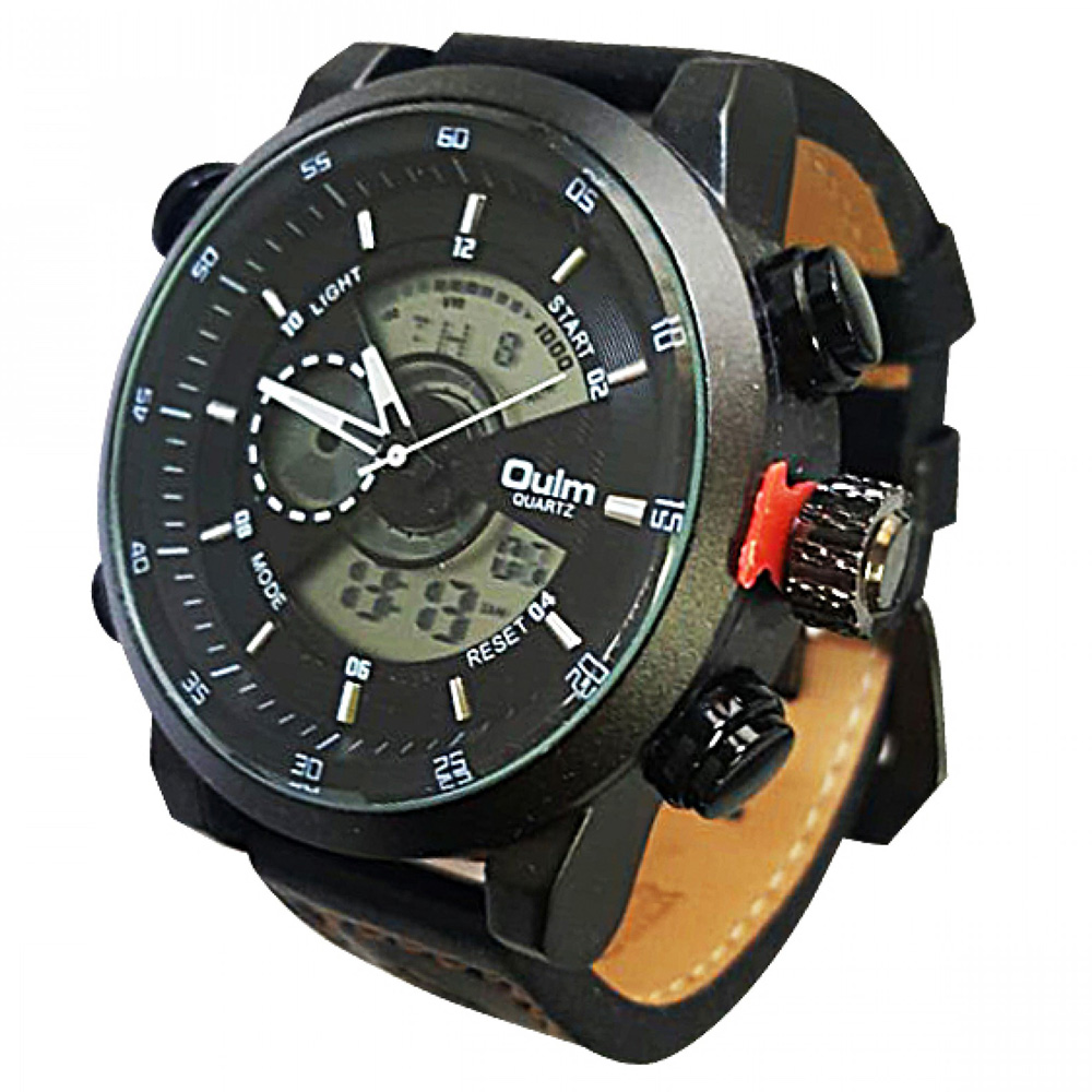 Oulm Jam Tangan Analog - HP3558 - Black White 