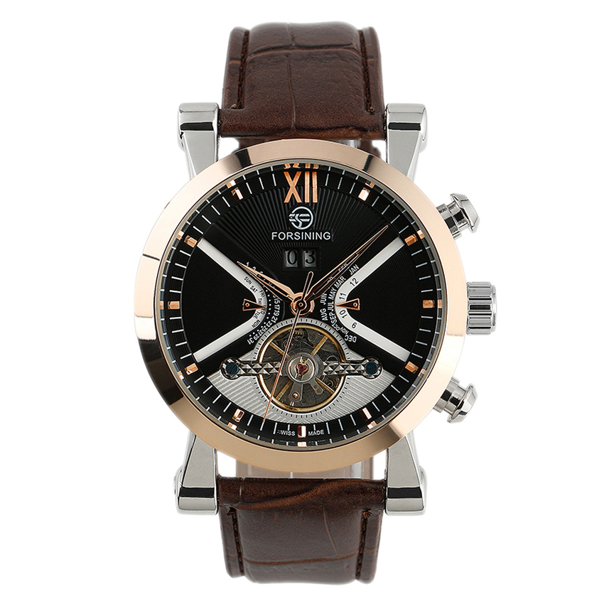 ESS Jam Tangan Mechanical - WM355 - Brown/Gold 