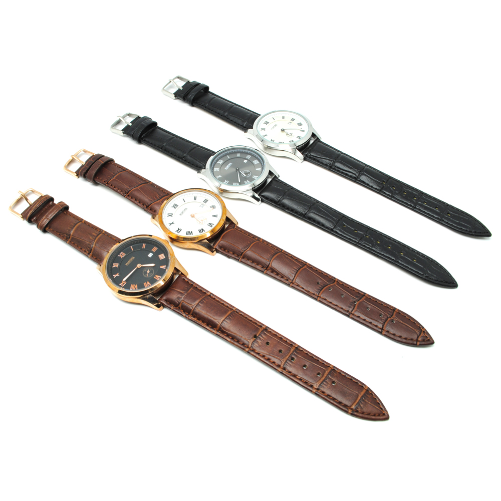 Mortima Jam Tangan Kasual Pria Leather Strap - Model 2 