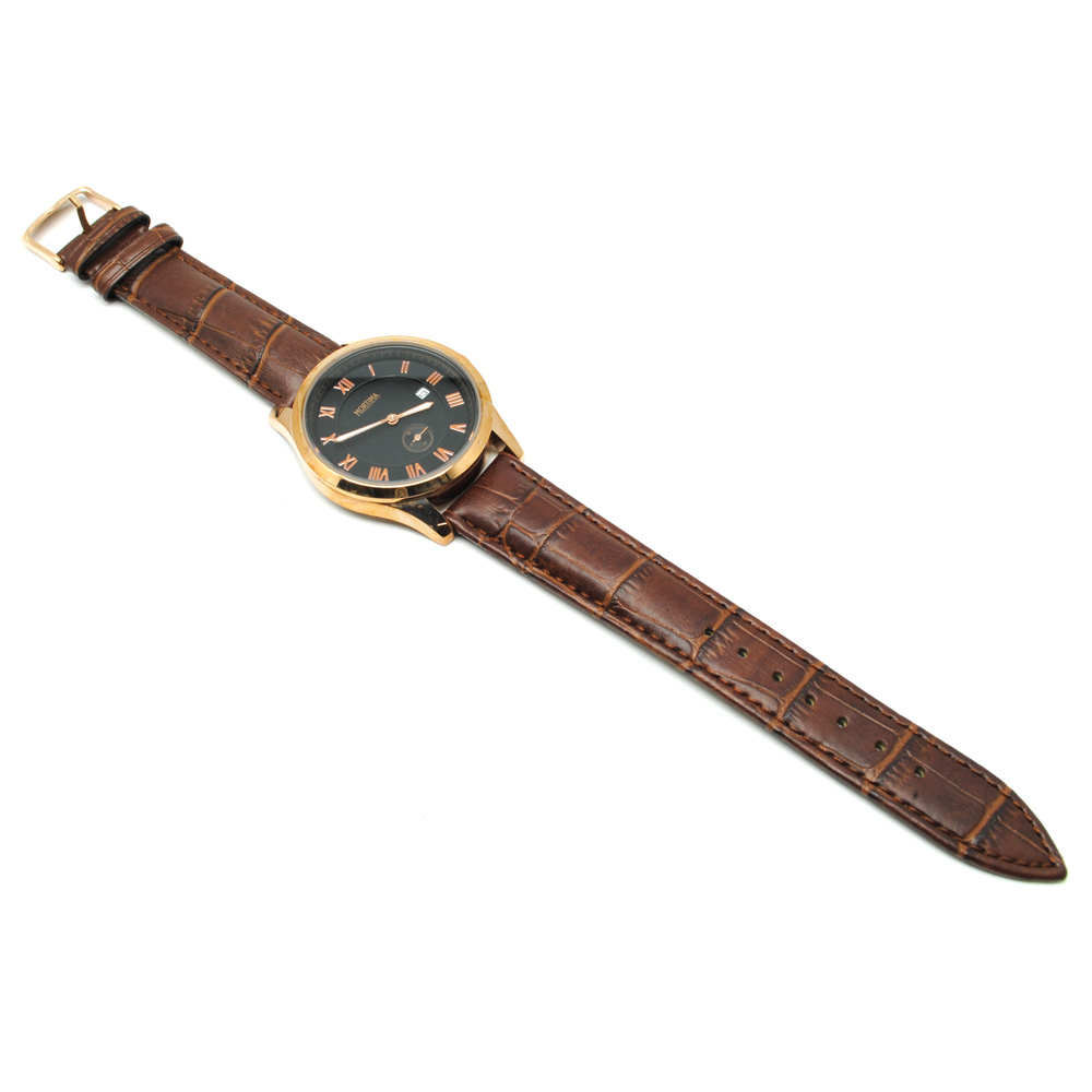 Mortima Jam Tangan Kasual Pria Leather Strap - Model 2 